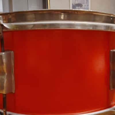 WFL 14"(Diameter)x6.5"(Depth) Snare Drum 1956 - Red wrap image 5