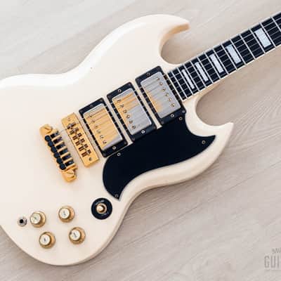 1978 Gibson SG Custom 3-Pickup Vintage Guitar Alpine White w/ T Tops, Case image 1