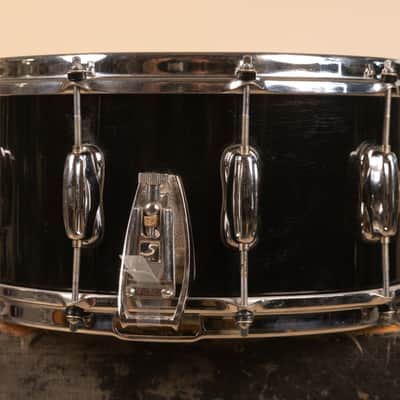 1990s Slingerland 7x14 Ridgeland Black Lacquer Snare Drum image 9