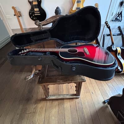 Gibson Slash Signature J-45 Vermillion Burst Left Handed image 8