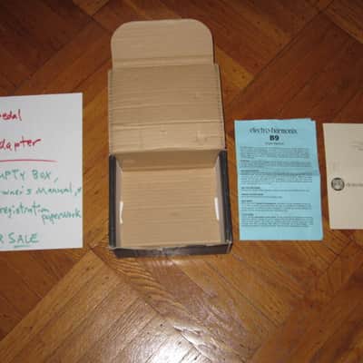 used condition / has many imperfections Electro Harmonix EMPTY CARDBOARD BOX & original Owner's Instructions & warranty / registration paperwork ONLY for B9 Organ Machine pedal (NO: Pedal/Adapter) image 2
