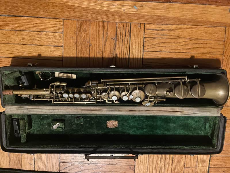 ANTIQUE CONN C SOPRANO SAXOPHONE  ALL ORIG..1921-22  BEAUTY #80753 + EXTRAS image 1