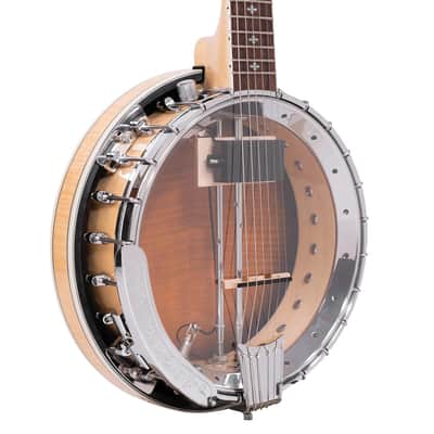 Gold Tone 6-String Deluxe Banjitar Bell Brass Tone Ring & Pickup with Hard Case image 2