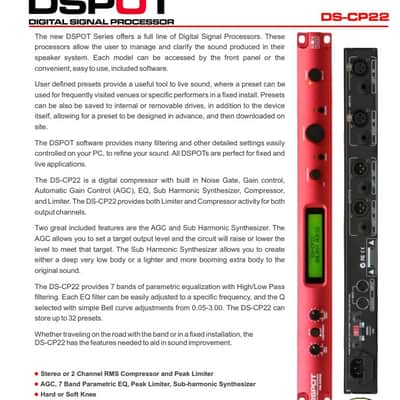 Galaxy Audio DS-CP22 Dual Channel Comp Limiter - Red image 11