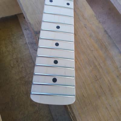 21 REVERSE STR HEAD Maple guitar neck replacement graphite nut fit oem bodies SS frets DIY Neck imagen 11