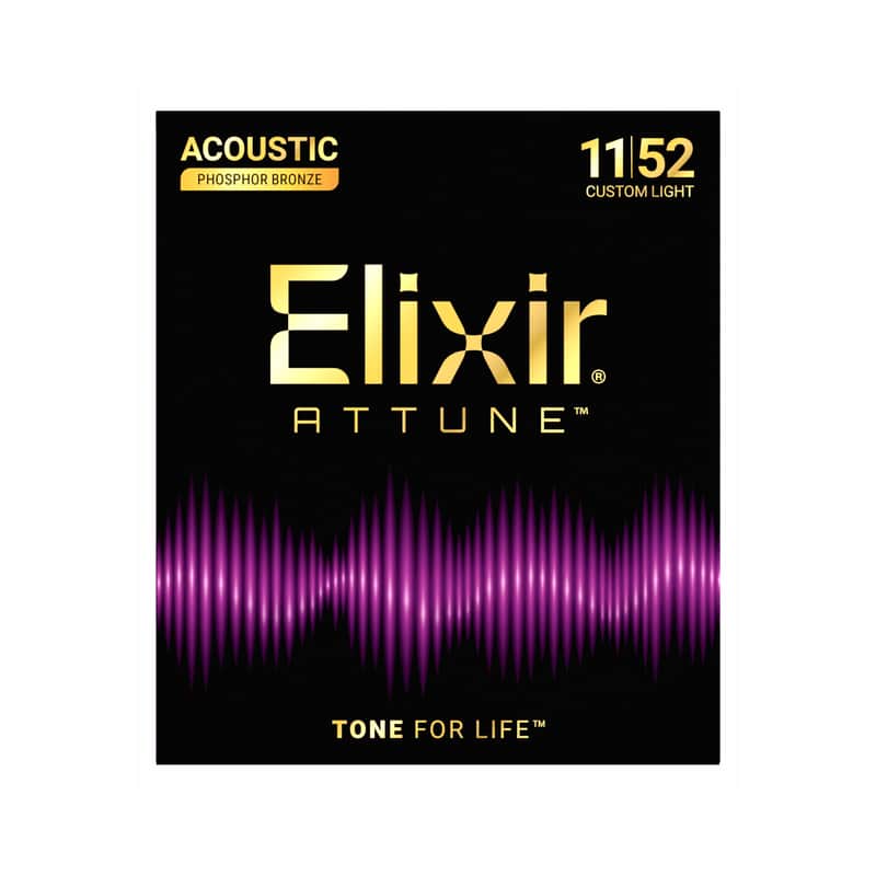 Elixir 21027 Acoustic Phosphor Bronze Attune Custom Light 11-52 image 1