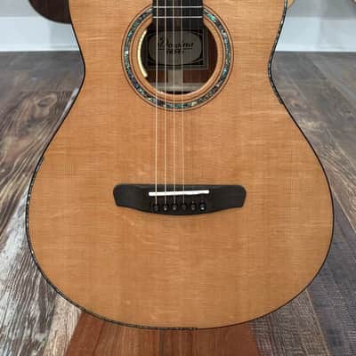 Dowina Aura - Old Stock Sitka Bearclaw Spruce/Macacuba with LR Baggs Anthem and custom Italian Hardshell Case *One-of-a-kind* image 2