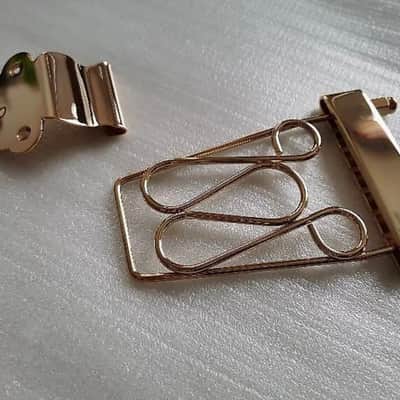 Hollow Body Jazz Guitar Tailpiece Trapeze in Gold image 2