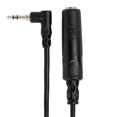 Hosa MHE-100.5 1/4" TRS to Right-Angle 3.5 mm TRS Headphone Adapter - 6" image 3