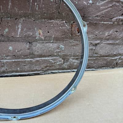 Unbranded 13" 6-Lug Snare Side (Bottom) Drum Hoop Rim Chrome Steel - No Snare Cord Slots image 7