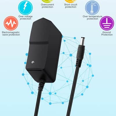 9V DC Power Supply Adapter for Casio Zoom Guitar Multi Effects Pedal Keyboard AD-5 AD-5MU AD-5MR WK-110 WK-200 LK-100 LK-220 AC/DC 9V Guitar Pedal Power Supply Charger, Center Negative image 2