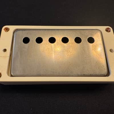 Gibson Custom Shop OEM 1959 M-69 Butyrate Humbucker Pickup Rings Aged Relic Light Cream or Bone White with Aged Screws image 4