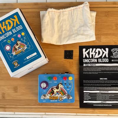 KHDK Electronics Unicorn Blood Limited Edition Octave Fuzz 2018 - Baby Blue Sparkle Dark Matter Graphic image 1