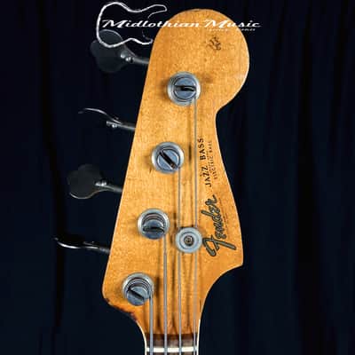Fender 1966 Vintage USA 4-String Jazz Bass - Sunburst Gloss Finish w/Case USED image 4
