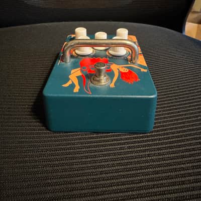 Orange Kongpressor Analog Class A Compressor Pedal 2010s - Blue/Orange Graphic image 6