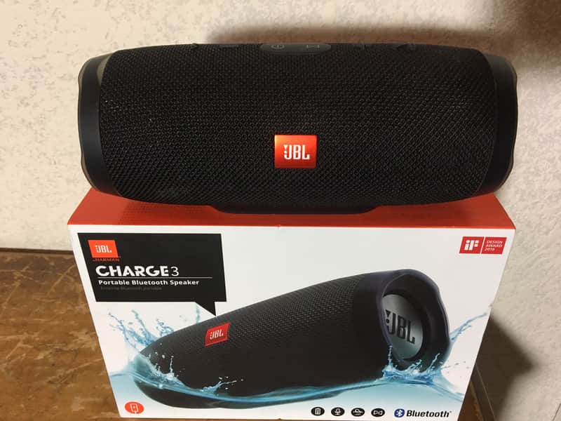 JBL CHARGE3BLK Charge 3 Waterproof Portable Bluetooth Speaker image 1