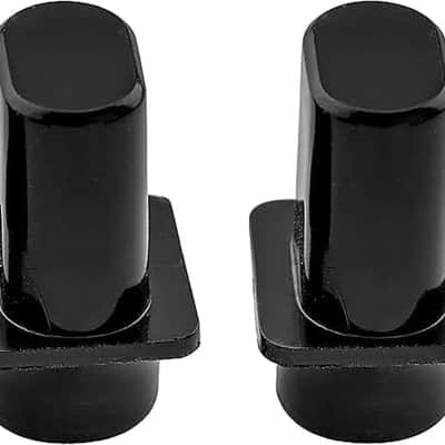 Pro Inch Size Top Hat Guitar Telecaster Switch Tips 3-Way Pickup Selector Switch Knobs for US Fender Tele Style, Black (Set of 2) image 2