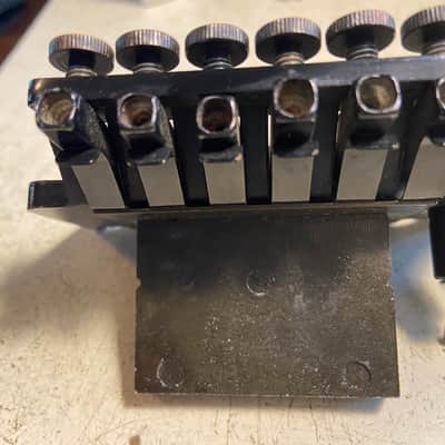 1989 80s Black Floyd Rose II Fender Strat 2 Point Trem Vibrato Bridge Assembly image 4