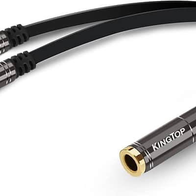 Headphone Splitter, 3.5mm Headset Splitter, Headphone Mic Splitter Cable for Headset to Older Laptops/PCs image 1