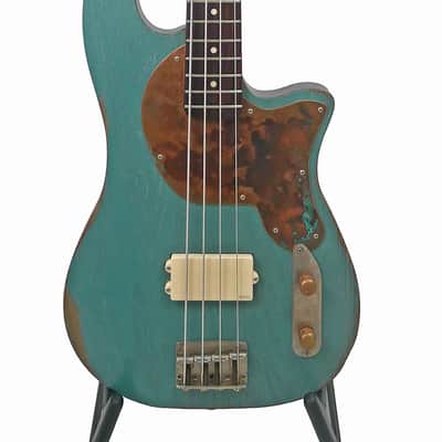 Offbeat Guitars "Priscilla" Bass - Nitro Relic Finish, Active EMG Music Man P/U, Patina Copper Guard image 6