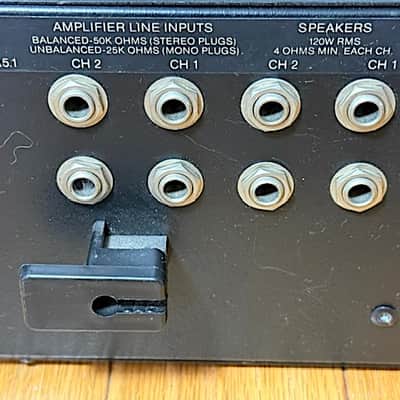 USA Made QSC 5.1 Stereo Power Amplifier, 120W X2 @ 4 Ohms, Tested, 3U Rack Space, Very Good Condition image 8