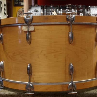1970s Gretsch Stop Sign Badge Outfit in High Gloss Natural Maple 14x28 14x24 9x13 10x14 16x16 16x18 image 10