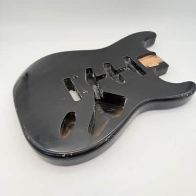MJT Stratocaster Body Alder Relic Nitro Black 2-Post Light mjt6627 image 1