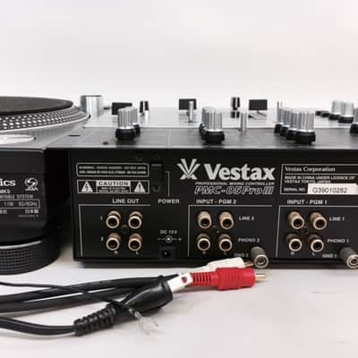 Technics SL-1200MK5 Black with Original Box, Vestax Mixer, Cartridge and Technics Spin Clock image 11