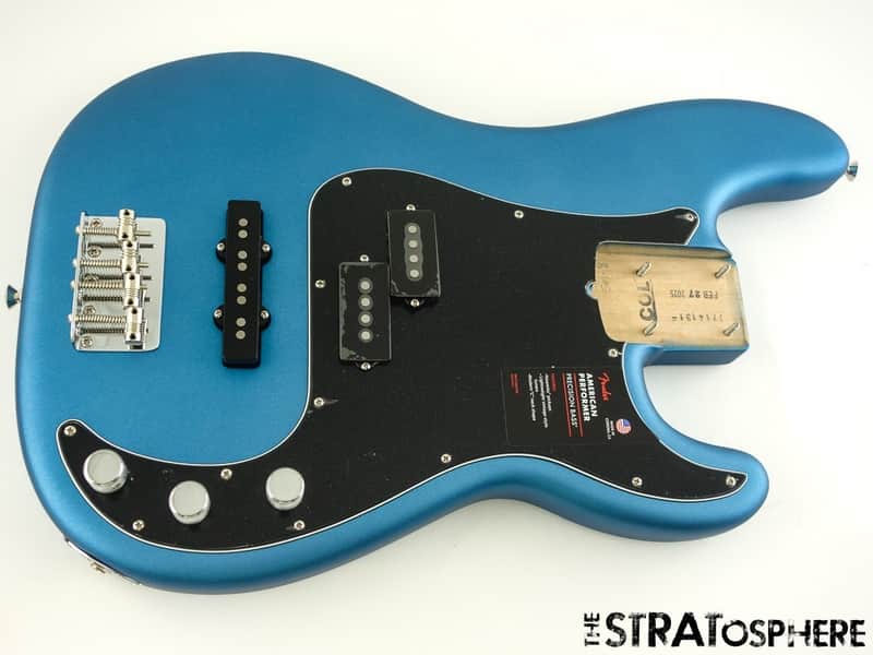 Fender American Performer Precision P Bass LOADED BODY Satin Lake Placid Blue. image 1