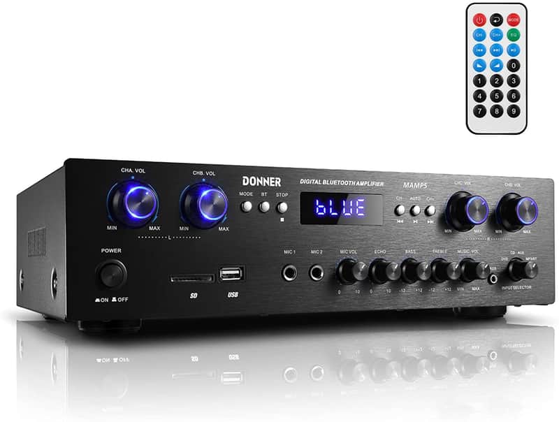 Donner Bluetooth 5.0 Stereo Audio Amplifier Receiver Home-MAMP5 image 1