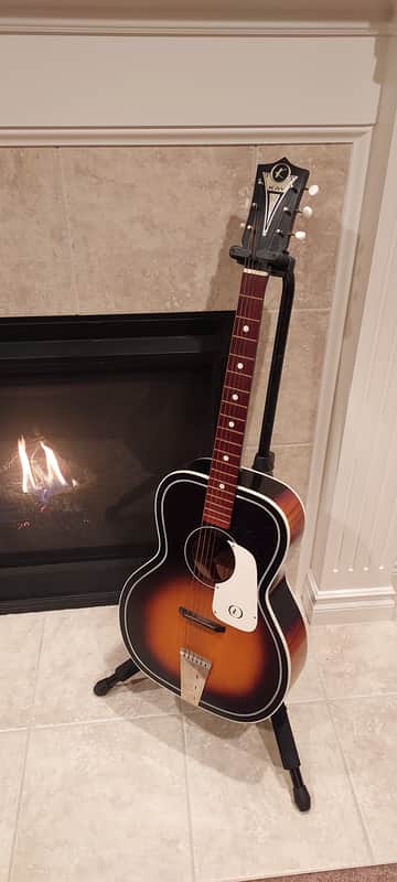 '60s vintage Kay 5160 'T' logo flat-top guitar and case. image 1