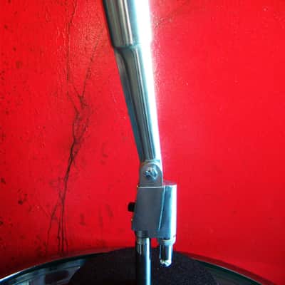 Vintage 1960's Claricon 38-504 dynamic Satin Chrome microphone w connector & desk stand Lafayette Olson Midland image 7