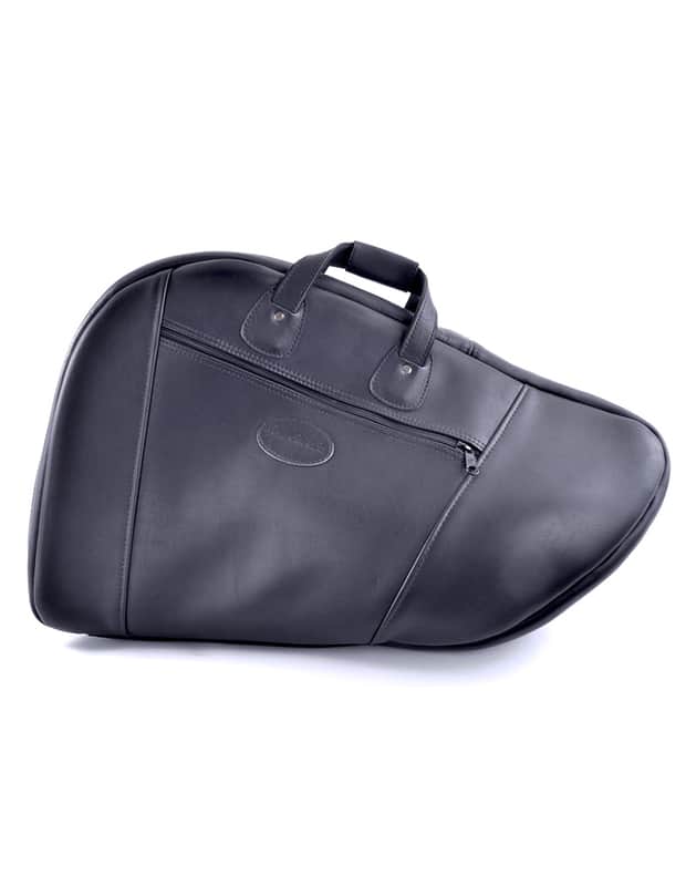 French Horn Gig Bag - Fixed Bell w/ Gusset - Leather - Glenn Cronkhite image 1