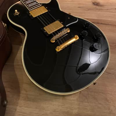 Rare Orville Les Paul Custom (MIJ Orville by Gibson) Black Beauty with factory Gibson Openbook Headstock image 4