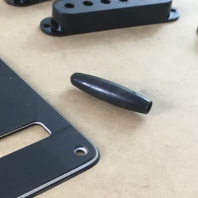 Fender Vintage Reissue Black Relic Knobs Strat Pickup Covers Back Plate Guitar Tremolo Cover Complete Set image 3