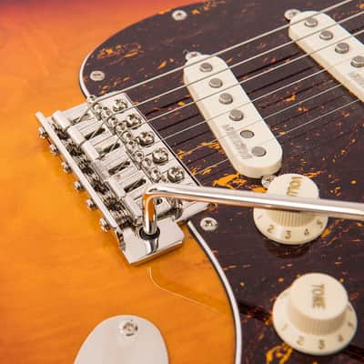 Vintage V6M ReIssued Electric Guitar ~ Sunburst image 4
