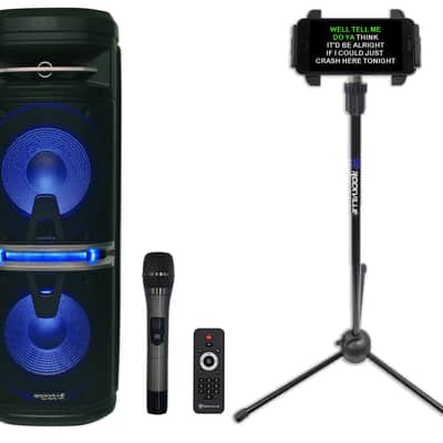 Rockville Go Party X10 Dual 10" Karaoke Machine System+Wireless Mic+Tablet Stand image 1
