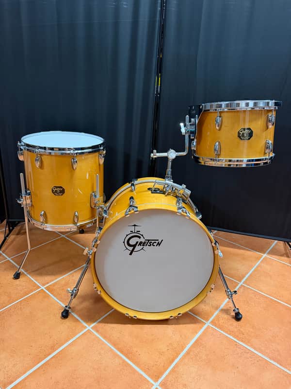 Gretsch USA Custom BOP drumkit 18"-12"-14" 2012 - 2016 - Satin Sun Amber image 1