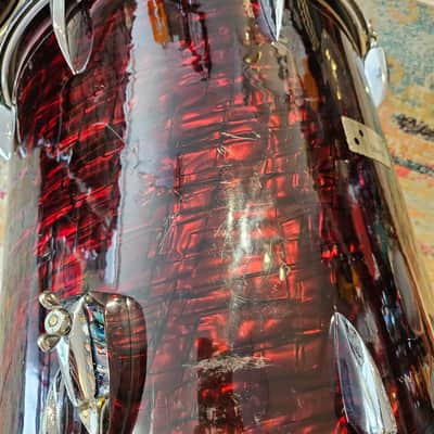 Sonor Teardrop 20-16-13-12" Drum Kit in Ruby Pearl 6-ply Beech image 13