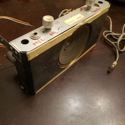 Silvertone Sears mono Tube Amplifier 6V6 project chassis Fisher AlNiCo Speaker 1959 Silver image 15