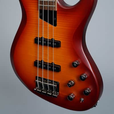 MTD Kingston Saratoga Deluxe 4 with Laurel Fretboard 2022 - Deep Cherry Burst image 3