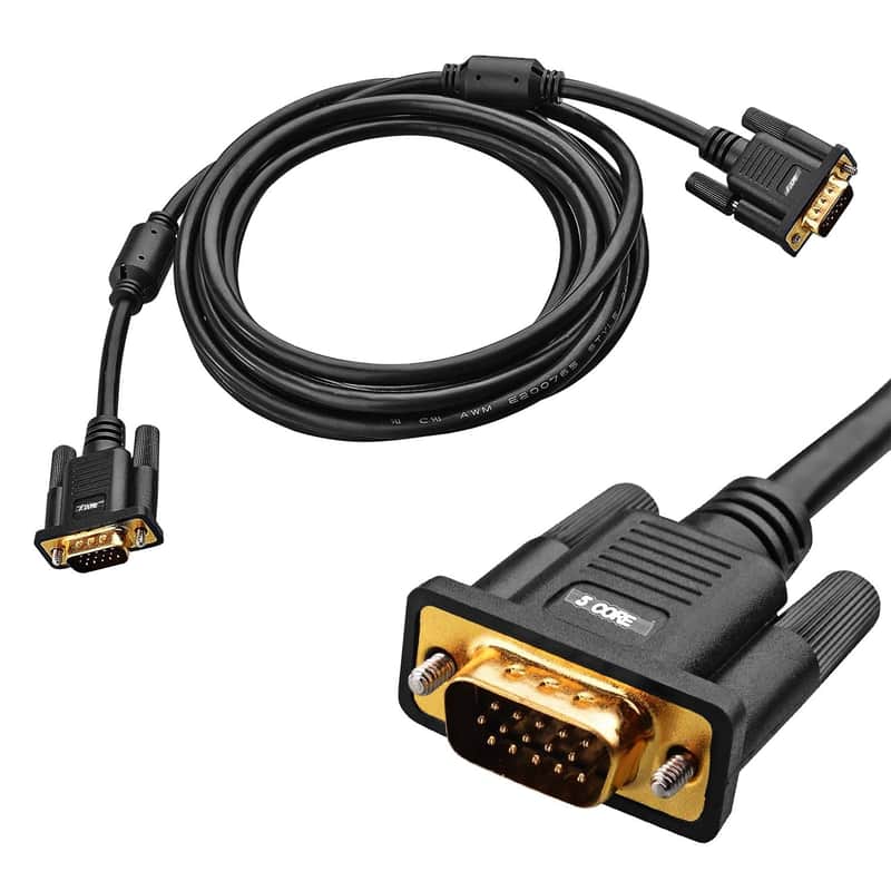 5 Core 3 Feet SVGA VGA Computer Monitor Cable Male to Male 1080p High Resolution - VGA 1001-VGA 1001 image 1