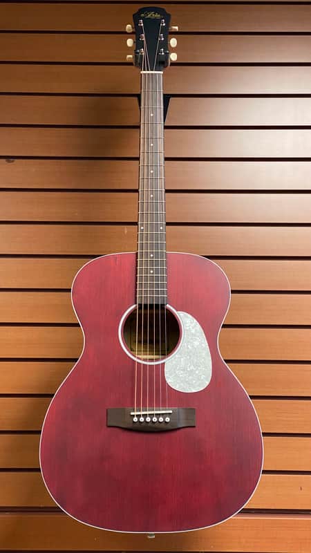 Aria 101UP Urban Player Acoustic Guitar Stained Red image 1