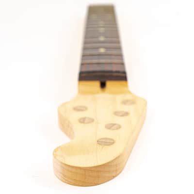 USA Custom Guitars Quartersawn Maple Neck w/ Dark Rosewood FB, Compound Radius, 4+2 Doweled Tuner Holes image 8