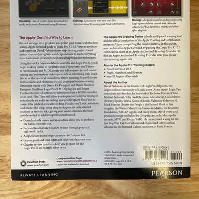 Logic Pro X 10.3 - Apple Pro Training Series: Professional Music Production Book ISBN-13 978-0-13-478510-3 2017 N/A image 2