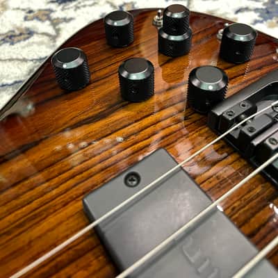 Miura Guitars U.S.A. MB-R 6st Cocopolo Top / Ash Body / Ebony Fingerboard  6 strings Hi-end Bass guitar image 11