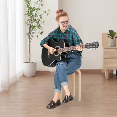 Glarry 40 Inch Cutaway Auditorium Acoustic Guitar - Black image 12