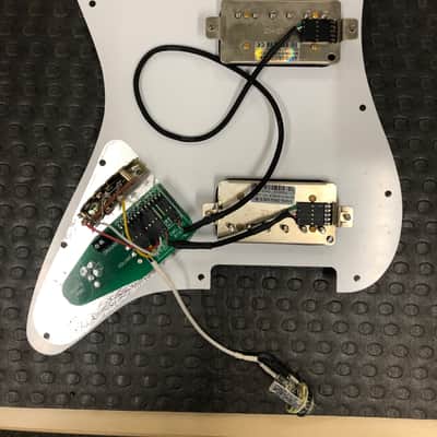 EMG ST12 Pre-wired Pickguard H/H set 2010-Present Black / WBW image 3