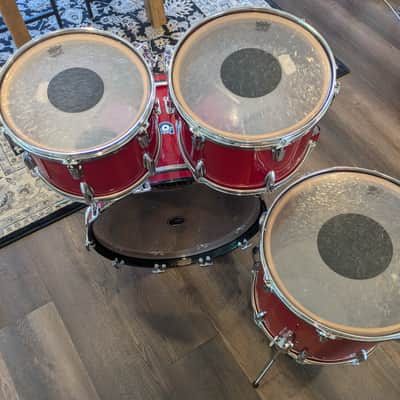 Beverley "Panorama" Drumkit 1960s-70s - Red Silk image 14