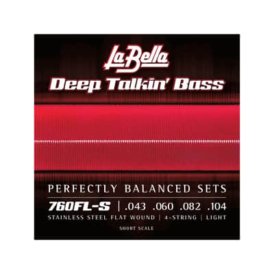 La Bella 760FL-S Deep Talkin' Bass Flats Light Short Scale 43-104 image 1